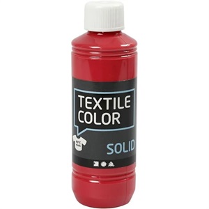 Textil Solid, röd, täckande, 250 ml